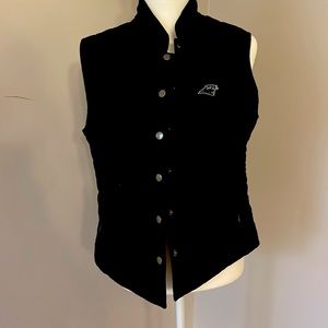 Women’s Carolina Panthers quilted vest. Size Medium. Greg Norman collection.